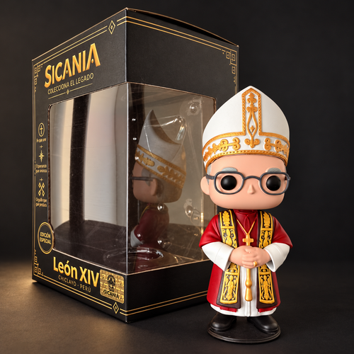 Art Toy Papa León XIV — Edición Premium Roja