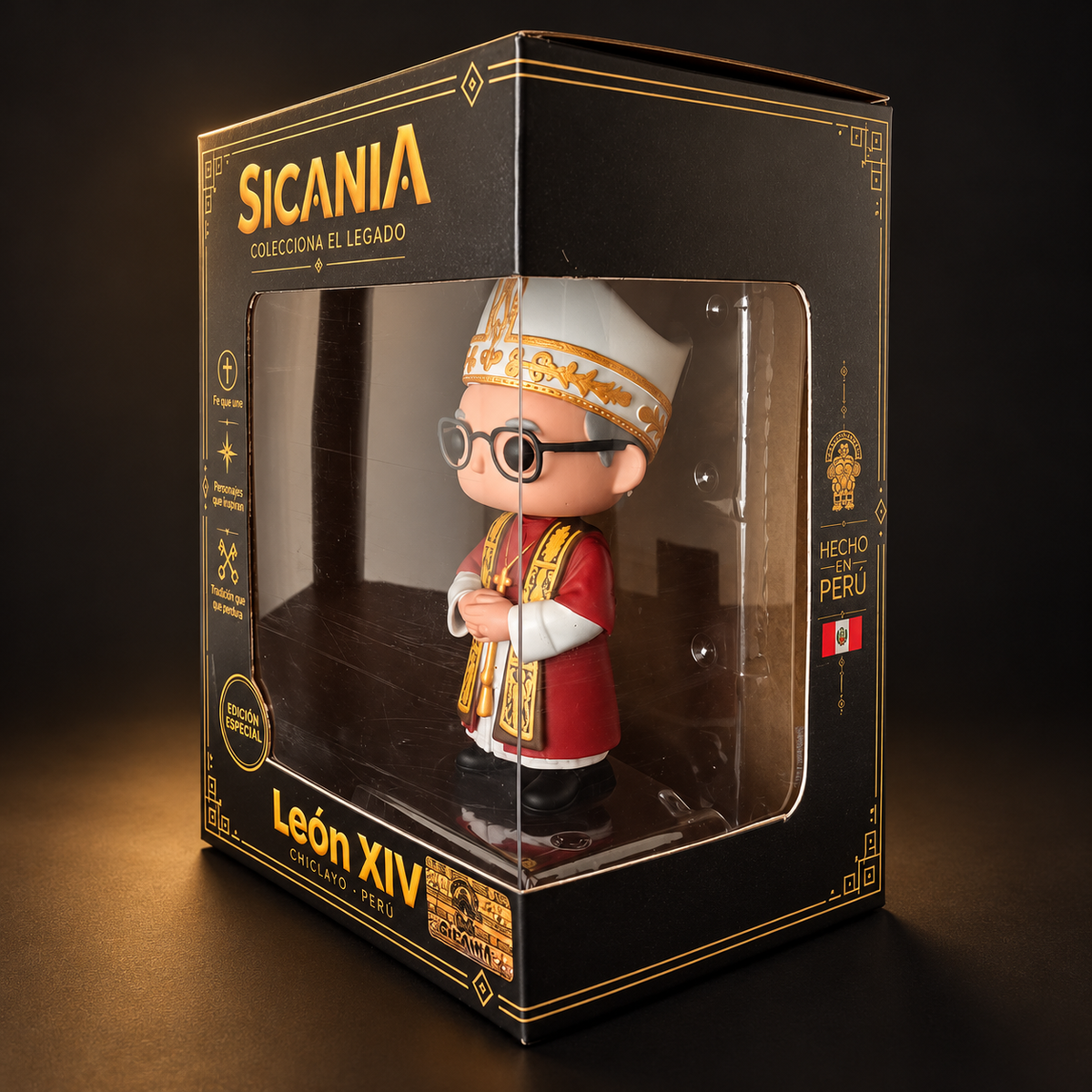 Art Toy Papa León XIV — Edición Premium Roja