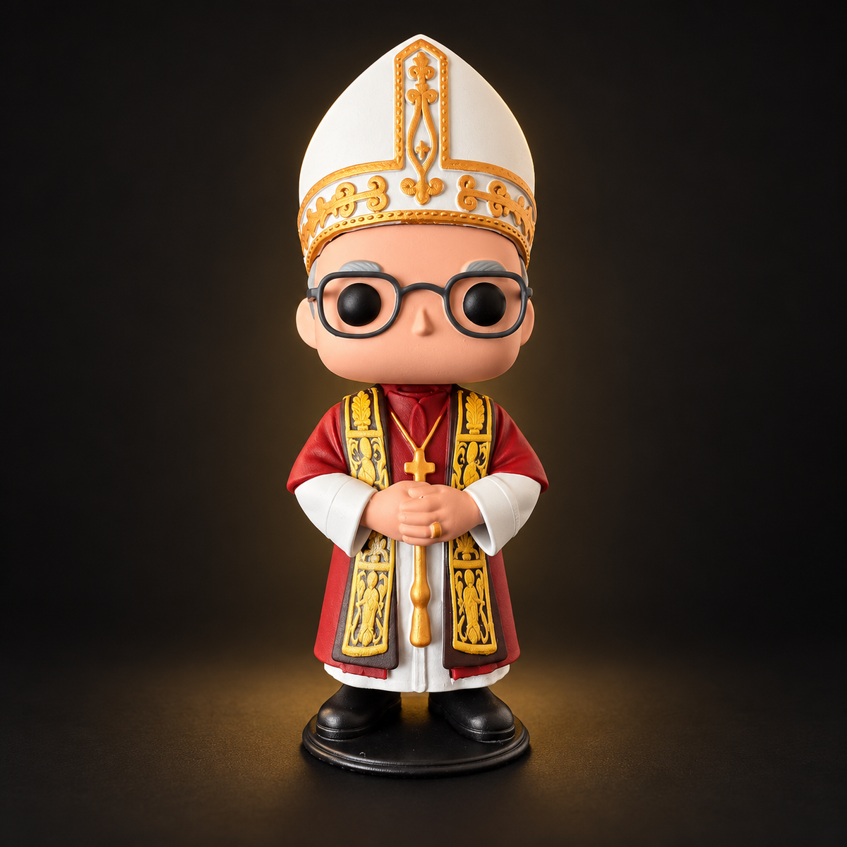 Art Toy Papa León XIV — Edición Premium Roja
